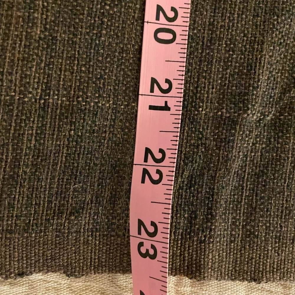 Scarf: Linen Cotton Soft Blend Brown/White Trim & Fringe (54” x 23 w)